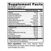 Focus Powder Sour Grape Supplement Facts panel